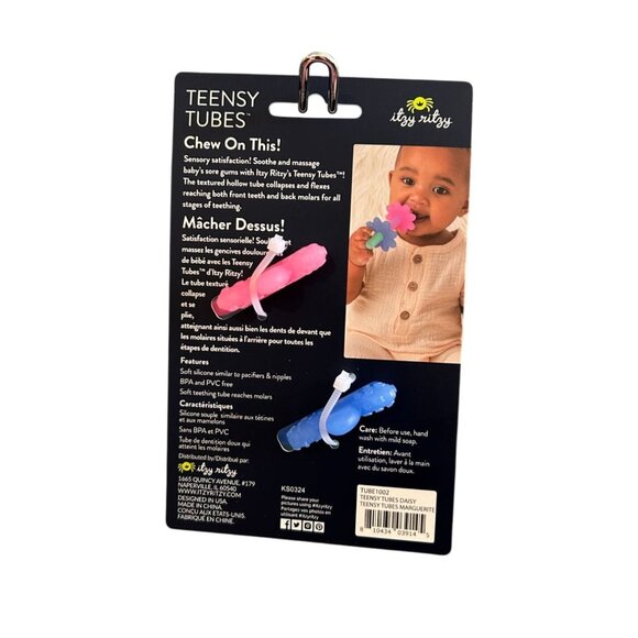Brand new Teensy Tube™ Teether - Pink Rainbow 3M+ - Picture 2 of 2